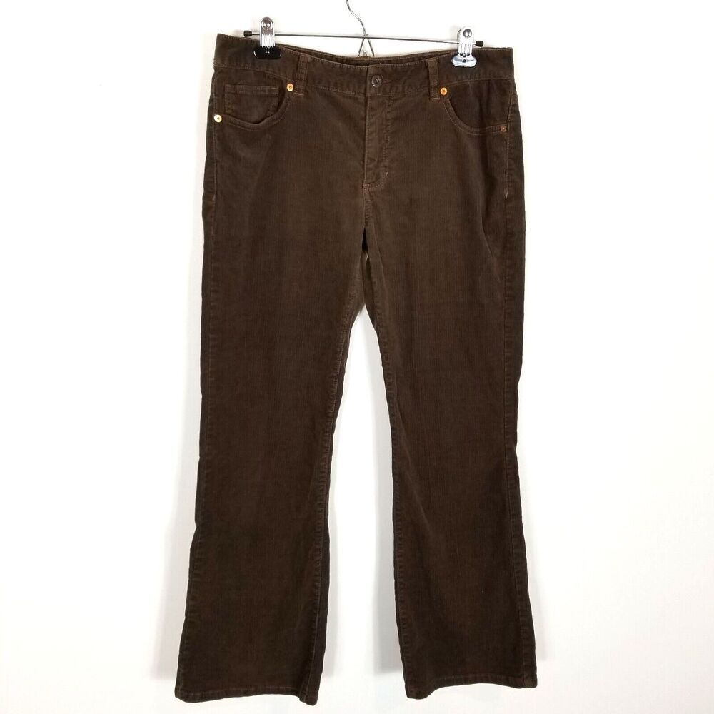 Polo Jeans Co. Ralph Lauren Womens Corduroy Pants Size 10 X‎ 30 Brown